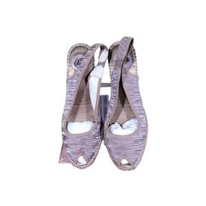 Vidorreta Wedge Slingback Espadilles, Taupe, Size 8.5